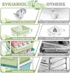 SYKIARIOL Utility Cart with 5 Labeling Drawers and Wooden Tabletop - Image 4