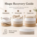 JMvicyroam 115L Extra Large Machine Washable Cotton Rope Blanket Basket - Image 6