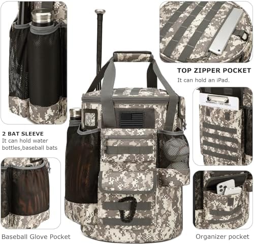 Baseball Bucket Bag Baseball Coaching Accessories Organizer - Image 3