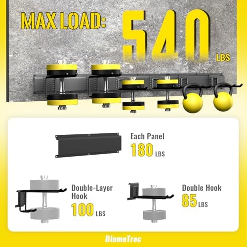 Garage Tool Organizer Wall Mount, 48" Heavy-Duty Metal Wall Organizer, 3 Rails with 6 Adjustable Hooks, Garden Storage Rack for Organization Sturdy Tool Hanging Holder for Shovel Shed Yard - Image 5