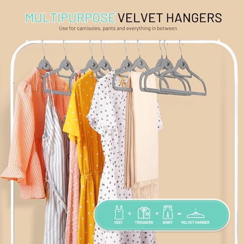 Velvet Stackable Hangers 30 Pack, Clothes Hanger Non Slip Felt with Hook - Image 6