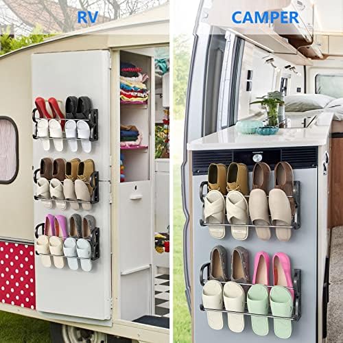 Wall Mounted Shoe Rack 3Pack, No-Drill Organizer for RV and Home - Image 4