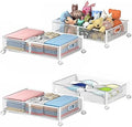 Under Bed Storage Containers, Under Bed Shoe Storage With Wheels, Foldable Bedroom Storage Organization with Handles, Under Bed Storage Bins Drawer For Clothes, Blankets And Shoes, Bedding by Uyokcnie