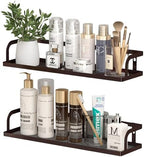 PUSDON 2-Pack 16.5" Extra Long Slim Hollowout Shower Caddy, Wall Mount Spice Rack & Bathroom Organizer, Mesh Bottom Cabinet Door Shelf Holds 50LBS - Vintage Bronze, Hollowout by PUSDON
