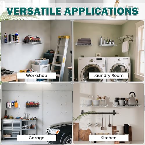 EVERHANGER Garage Wall Shelves 12x18 Inch, Wall Mounted Storage Shelf - Image 7