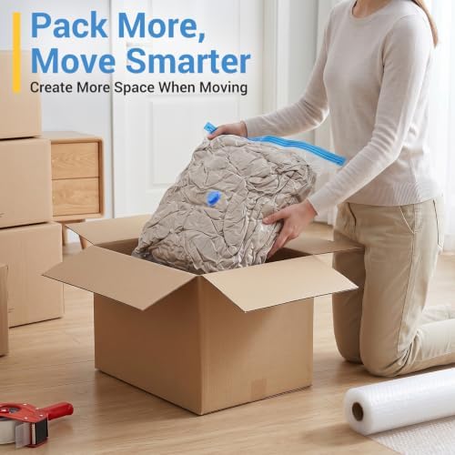 Fygrip 80% Space Saver Vacuum Storage Bags with Hand Pump, 10 Jumbo | Plastic Packaging Bags, Vacuum Seal Bags for Clothing, Travel Lugggage, Blankets, Comforters - Image 6