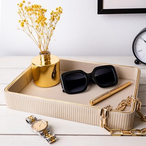 Night Stand Bedside Perfume Organizer Catchall Vanity Tray for Dresser Catch All - Image 3