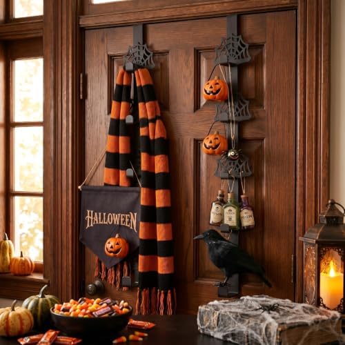 Novabright 2 Pcs Spider Web Over Door Metal Hooks Coat Hanger Organizer - Image 3