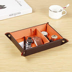 Travel Valet Tray,Entryway Dish,PU Leather Catchall EDC Dump Tray/Bowl - Image 2
