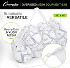Champion Sports Mesh Equipment Bag – Heavy-Duty Nylon Drawstring Bag with Lock & ID Tag, Breathable Storage Sack for Balls, Swim Gear, Laundry & Toys, Multiple Sizes & Colors - Image 4