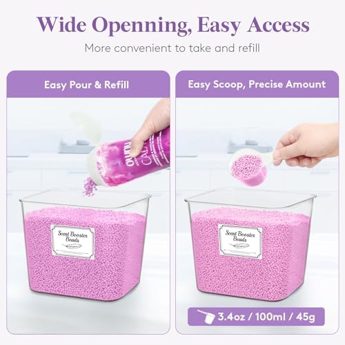 Lifewit Laundry Pods Container with Lid, 0.53+0.7gal, Natural, 3 Pcs - Image 4