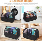 Collapsible Laundry Baskets with 3 Compartment, 150L Tear-proof Pop Up Hamper, Foldable Laundry Basket with Tote Handles, Dirty Clothes Hamper for Laundry, Bedroom, Bathroom, Dorm Black - Image 7