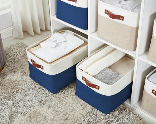 DECOMOMO Storage Bins, Large Fabric Storage Baskets for Shelves 3 Pack - Image 2