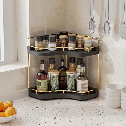 2-Tier Corner Bathroom Counter Organizer, Larger Size - Image 6