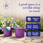 HOMZ Utility Tub, Storage Bucket with Rope Handles, 18 Gal, Purple, 2 Pack - Image 6