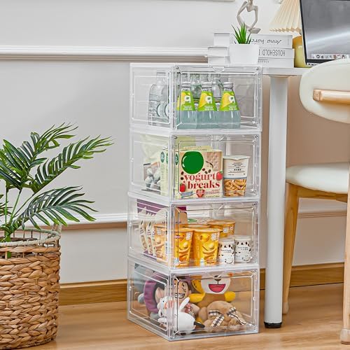 LXLXXL 9 Pack Storage Bins with Lids, 19 Qt Stackable Clear Storage Box - Image 4