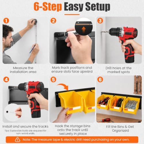 14pc Wall-Mounted Storage Organizer Mixed V1 V2 Combo Yellow - Image 4