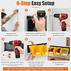 14pc Wall-Mounted Storage Organizer Mixed V1 V2 Combo Yellow - Image 4