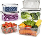 3 PCS Large Fruit storage Containers for Fridge Food Storage Containers by Freshmage