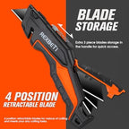 REXBETI Box Cutter 4-Pack, Utility Knife with Blade Storage, 36 Blades - Image 5