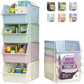 Skywin Stackable Storage Bins Open Front for Pantry Storage, 4 Pack - Multi by Skywin