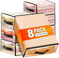 SpaceWhisper Clear Sheet Storage Bags, 8 Pack, 17.7 x 15.7 x 7.9 in | Sheet organizers and storage, zippered closure, thick plastic, reinforced handles, clothes, blankets, under-bed storage by Unknown