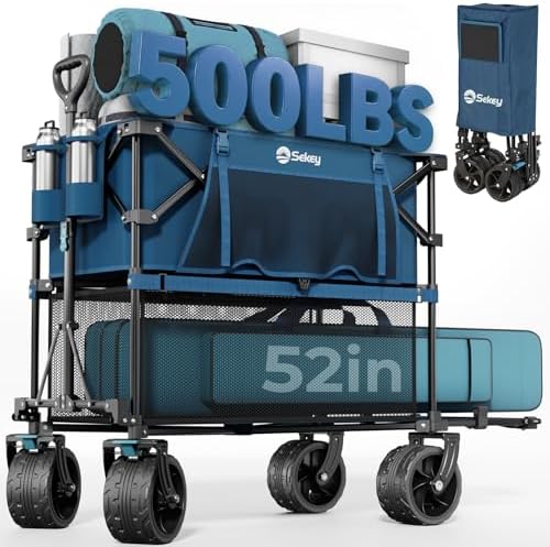 Sekey 400L Double-Decker Wagon, 500 lb Capacity, 50 in Extender by Sekey