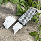 Retractable Box Cutters Utility Knife,Replaceable Blade Pocket Knife With Clip, With 5pcs Spare Blades,Lightweight Aluminum Handle for Outdoor And Indoor EDc, Camping & Survival - Image 2