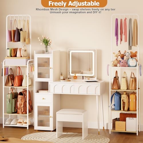 Tall Purse Organizer Stand, Slim Freestanding Handbag Rack for Closet - Image 5