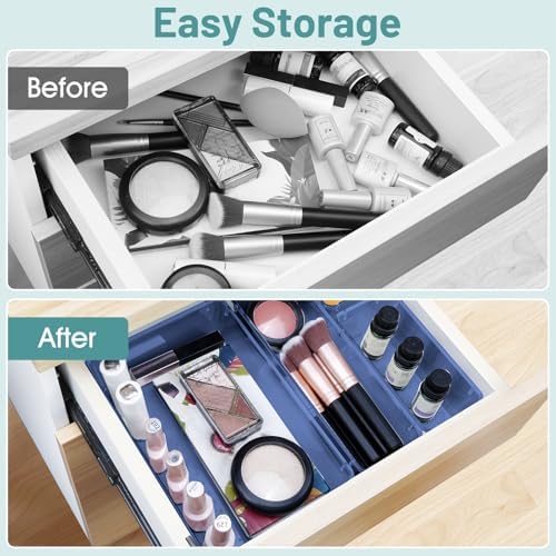 25 PCS Plastic Drawer Organizer Set, Makeup Organizers and Storage Bins - Image 4