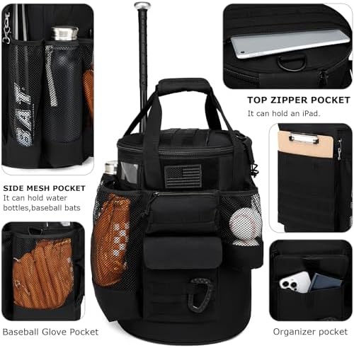 Baseball Bucket Bag Baseball Coaching Accessories Organizer - Image 3