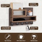 Key Holder for Wall, Mail Organizer with Storage Compartment - Image 2