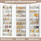 ElegantArray 8-Tier Pantry Door Organizer, Light Gray - Image 4