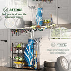 Jsskeeim Golf Bag Organizer for Golf Accessories for Men, Golf Bag Stand with Extra Storage Rack for Clubs, Golf Bag Holder for Golf Storage Fits 1 Bag, Garage, Home or Club Use, Golf Gifts for Dad - Image 6