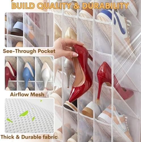 Ofiray-home Over the Door Shoe Organizer, 30-40 Pairs - Image 3