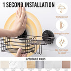 LEVERLOC Shower Caddy Suction Cup, Heavy Duty Bathroom Organizer for Shower - Image 2