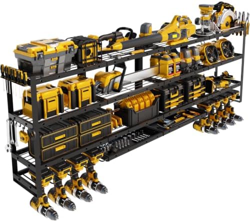 XLarge 64''W Power Tool Organizer Wall Mount, 4-Tier by STURDIFLOW