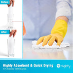 Orighty Microfiber Cleaning Cloth 5 Pack, White Cleaning Rags 12x11 inch - Image 3
