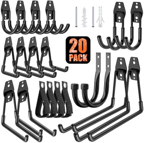 MKRUI 20-Pack Garage Hooks for Storage & Hanging Items, Save Space by MIKRUI