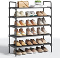 Kitsure Shoe Rack for Closet, 26.6" Wide - 5 Tiers, Black | Shoe Organizer for Front Door Entrance, Stackable Shoe Shelf, Closet Organizers and Storage by Kitsure