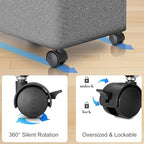 Laundry Hamper with Wheels, 75L Rolling Laundry Basket with Lid - Image 4