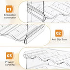 spospo Water Bottle Organizer 4 Tier Large Compartment Water Bottle Holder - Image 5