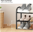 STO STO Expandable Shoe Rack, 2-Tier Metal Small Shoe Rack for Closet, Up to 12 Pairs Adjustable Shoe Rack Storage for Front Door Entrance, Free Standing Shoe Rack Organizer for Entryway, Black - Image 5