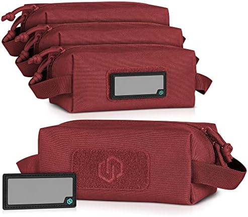 Savior Equipment Loose Sacs 4-Pack Tactical Ammo Pouch Firearm Ammunition Carrier Bag, ID Patches Included, Rifle Carbine Pistol Revolver Ammos Case Shooting Range Gear by SaviorEquipment