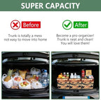 Trunk Organizer Collapsible Car Organizer with Handle Car Storage Box Bin for Groceries SUV Utility Tote Bag Portable Vehicle Container Beige Cowboy Gallop Western - Image 4