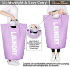 Extra Large Laundry Basket, Big Laundry Hamper Bag Handles, 130L Purple - Image 5