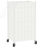 WOWLIVE Rolling Laundry Basket, Metal Wire Frame Laundry Hamper with Wheels by WOWLIVE