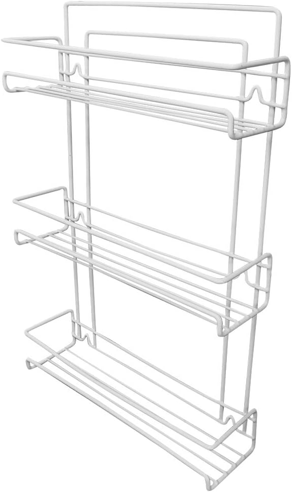 Evelots 3-Tier Spice Rack Organizer Door/Wall Mount, Holds Up to 18 Bottles - Image 7