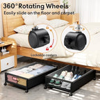 Under Bed Storage with Wheels，1 Pack Under Bed Storage Containers,Underbed Shoe Storage Bedroom - Image 4