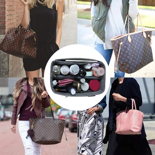 OMYSTYLE Purse Organizer Insert, Felt Tote Bag Organizer Insert with 5 Sizes, Handbag Dividers for Inside Purse, Compatible with Longchamp, Neverful, Speedy and More - Image 4